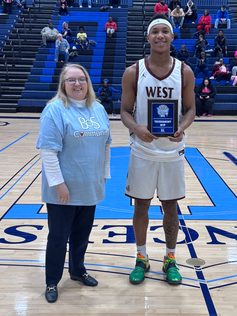 J'Dyn MVP, Lloyd, Belleville West with Kathy Douglas, BOS